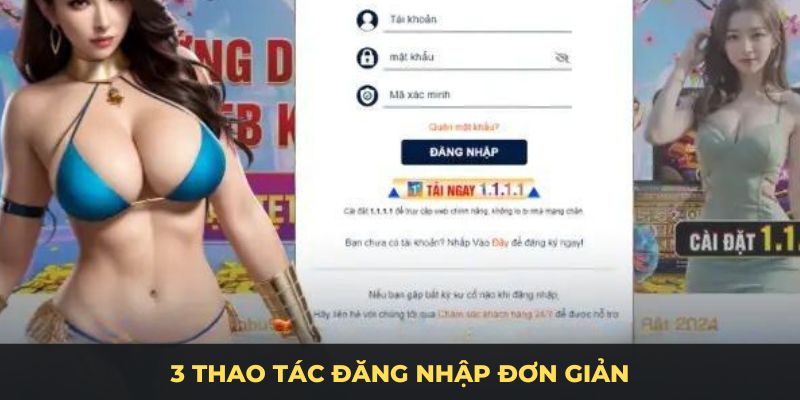 3 thao tác đăng nhập đơn giản